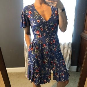 Floral button dress
